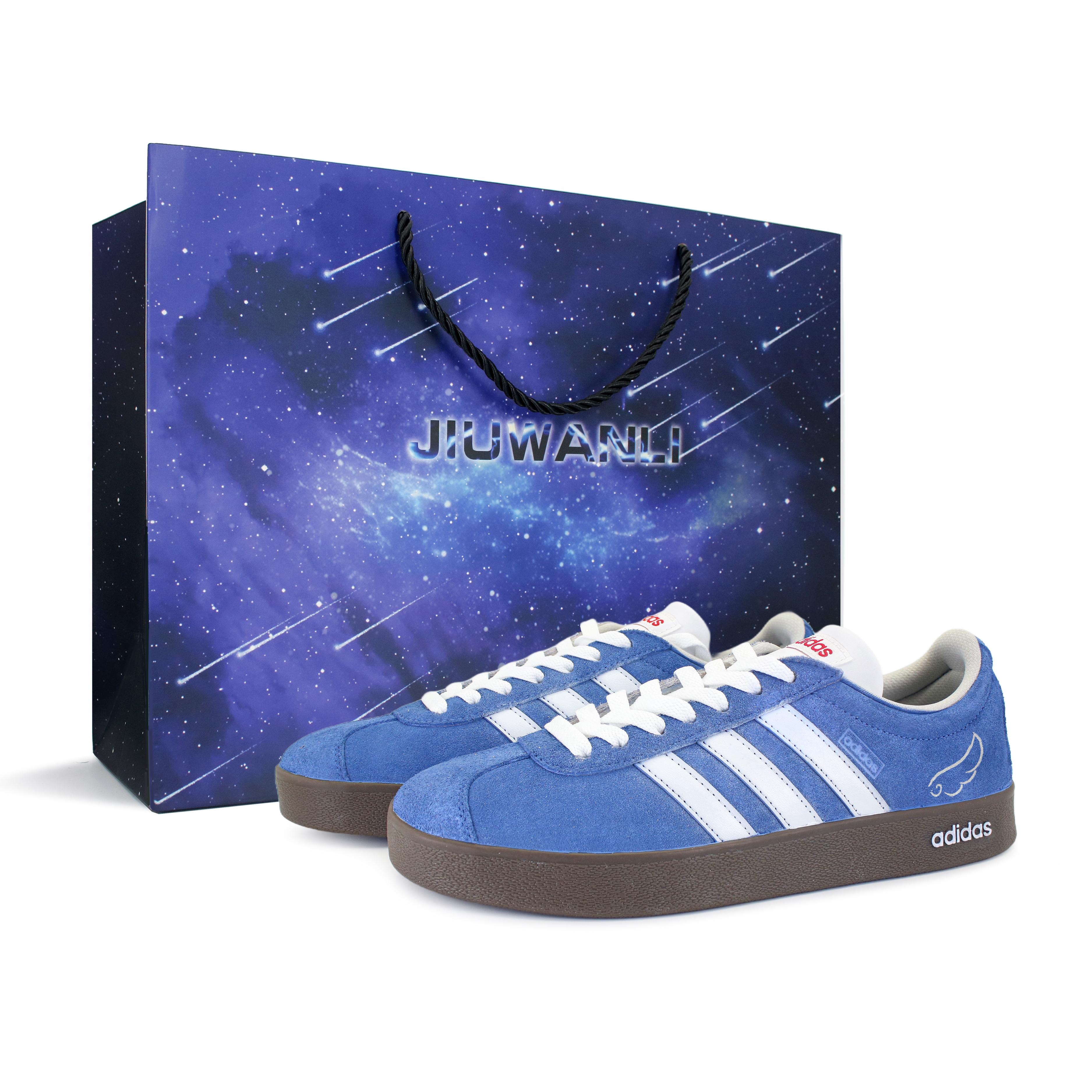 

Adidas VL COURT 2.0 Abrasion Resistant Low top German Army Trainers Unisex Blue HQ1802(Team1723-x) 43⅓