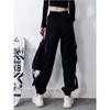 Women's Hip Hop Ankle-Tie Cargo Pants - Trendy Straight-Leg Loose Fit for Spring/Autumn
