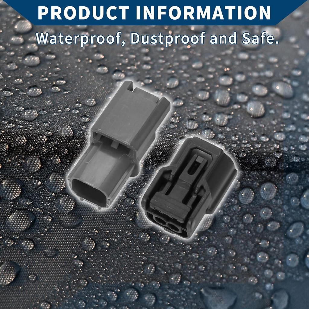 ABS Intake Pressure Sensor Connector Plug for Honda/Inner Male Female Wire Terminal Connector/Waterproof Plastic 1mm Series / 1 Set Black 2 Pin