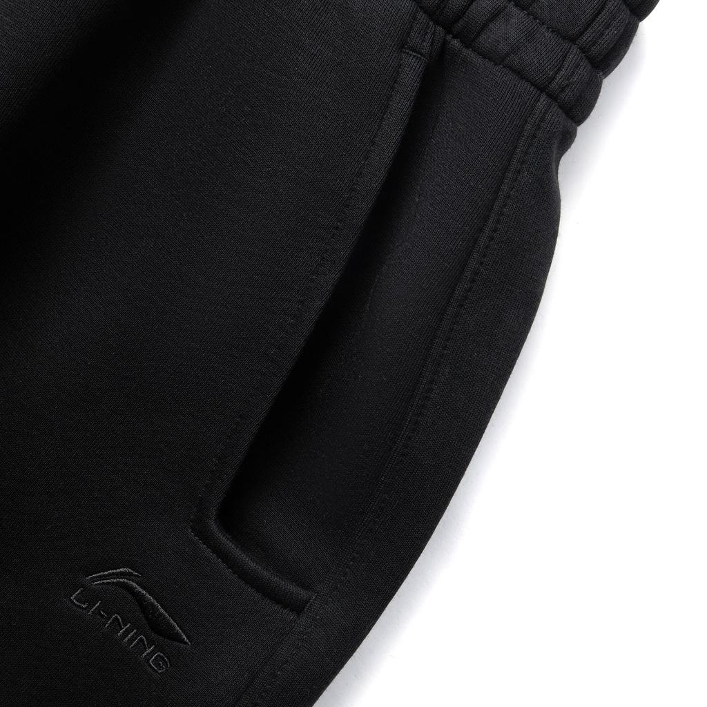 Li Ning Daily Prosperity Serie CNY Tierkreisjahr Strick-Sporthose mit geradem Bein Damen Unterteile Schwarz AKLV108-1