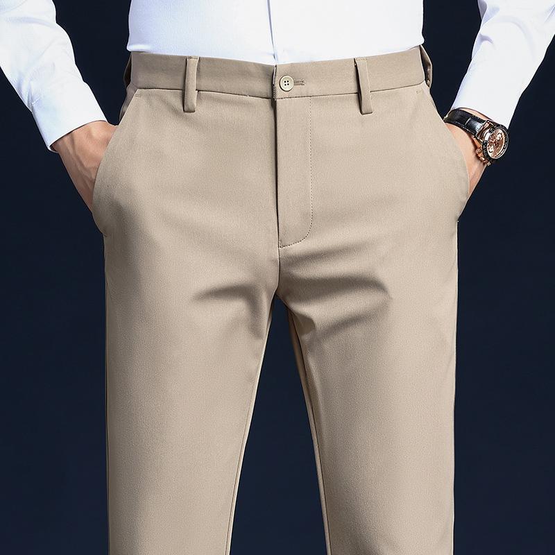 Herbst Freizeithosen Herren Straight Leg Business Fashion Herrenhosen Loose Stretch Pants Herbst- und Winterstil