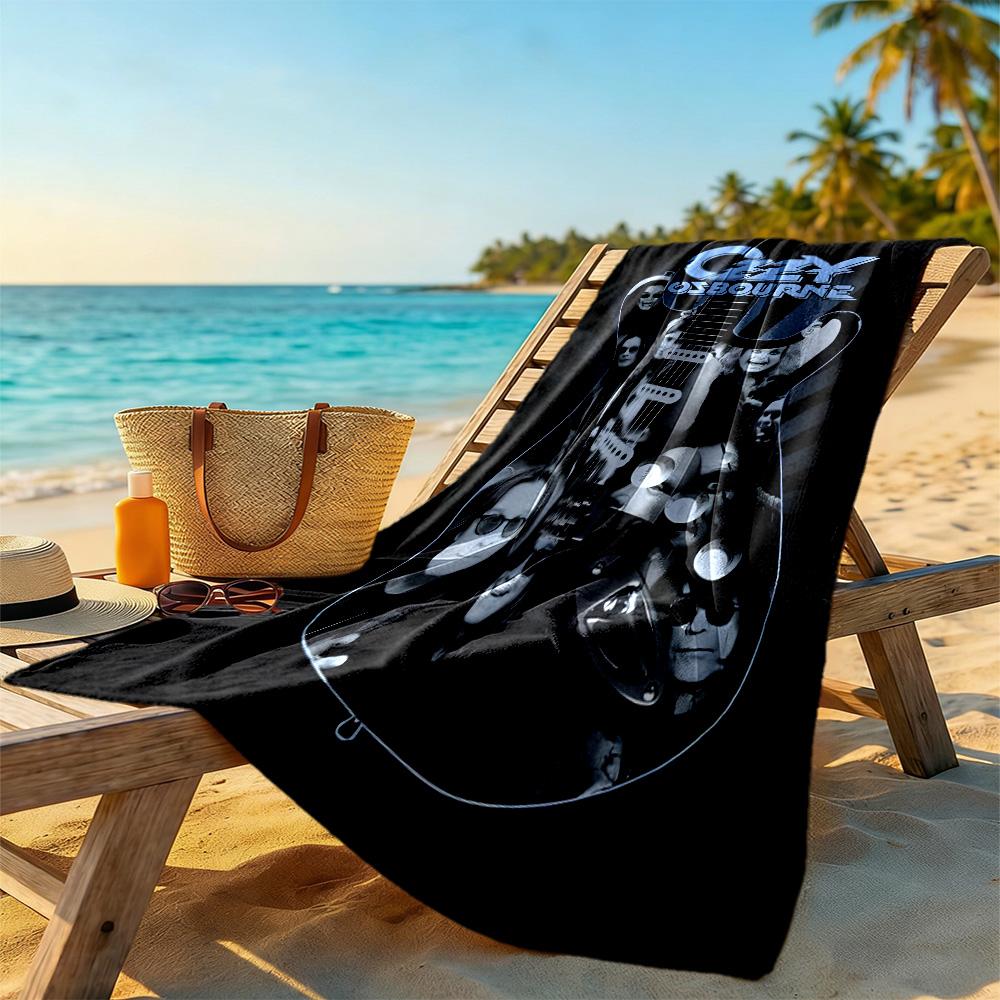Asciugamano da spiaggia Ozzy Osbourne per viaggi al mare Tappetino da picnic resistente, yoga e fitness, coperta da campeggio Accessorio da bagno