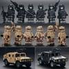 Compatible Minifigures Military Special Forces Police Boys Assemble Minifigures Soldiers Children's Educational Toys Puzzles