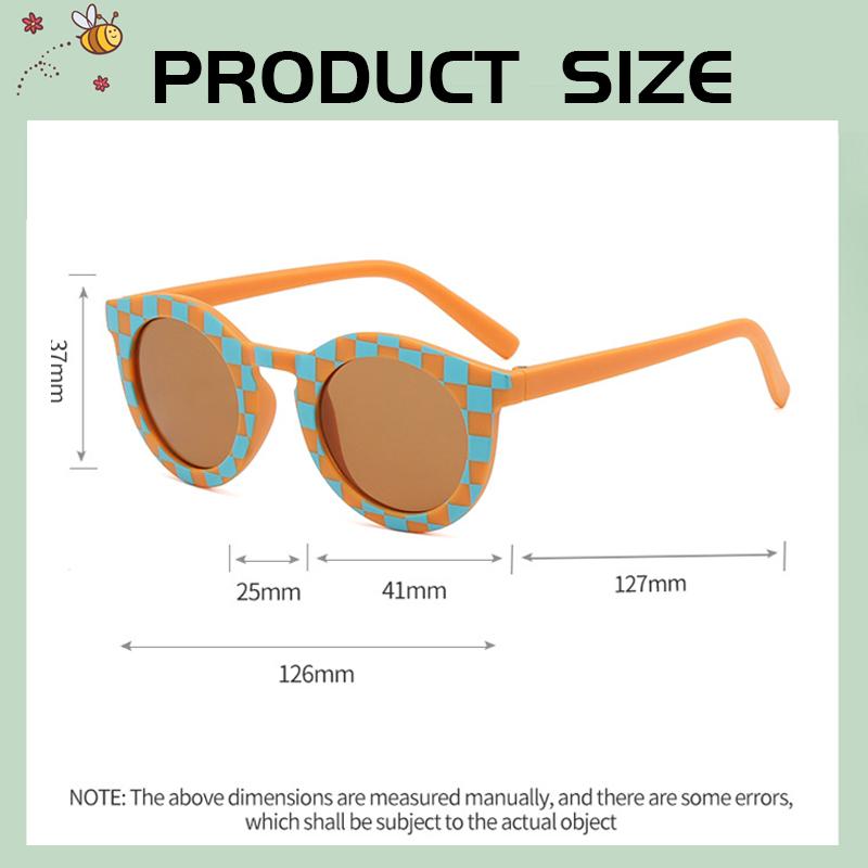 New Arrival 2-10 Years Kids Cute Round Sunglasses Boys Girls Baby Lattice Outdoor Children Fashion Cat Eye White Pink Shades