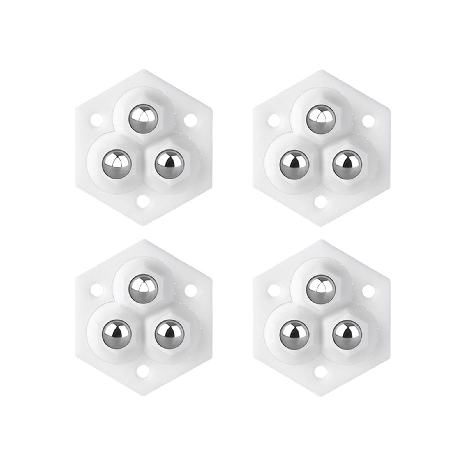 

4Pcs Small Furniture Casters Wheel Sticky Pulley Appliance Sliders Self Adhesive Casters Wheel for Kitchen Appliances