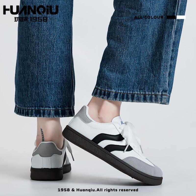 Global retro German training shoes 22 autumn new niche design injection molding shoes low-top little white board shoes