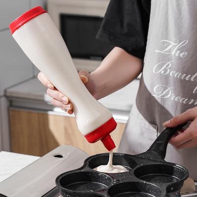 Büyük Kapasiteli Krep Dağıtıcısı 700ml Sos Şişesi Çok Fonksiyonlu Hamur Karıştırma Şişesi Krep