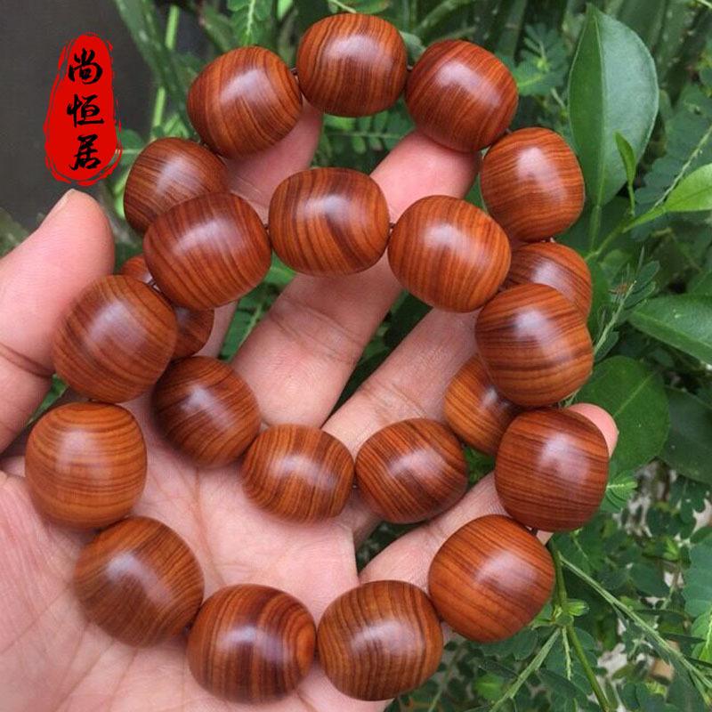 Thuja Aged Material Jujube 1.2x1.8x2.0 High Oil Density Milky Fragrance Buddha Beads Bracelet