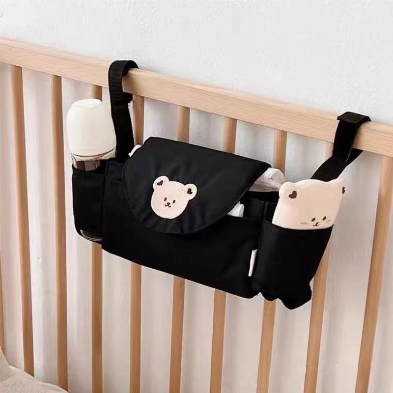 Baby Kinderwagen Tasche Niedlicher Cartoon Bär Mama Wickeltasche Windel Tragbar Kinderwagen Organizer Wagen Kinderwagen Zubehör Becherhalter Abdeckung