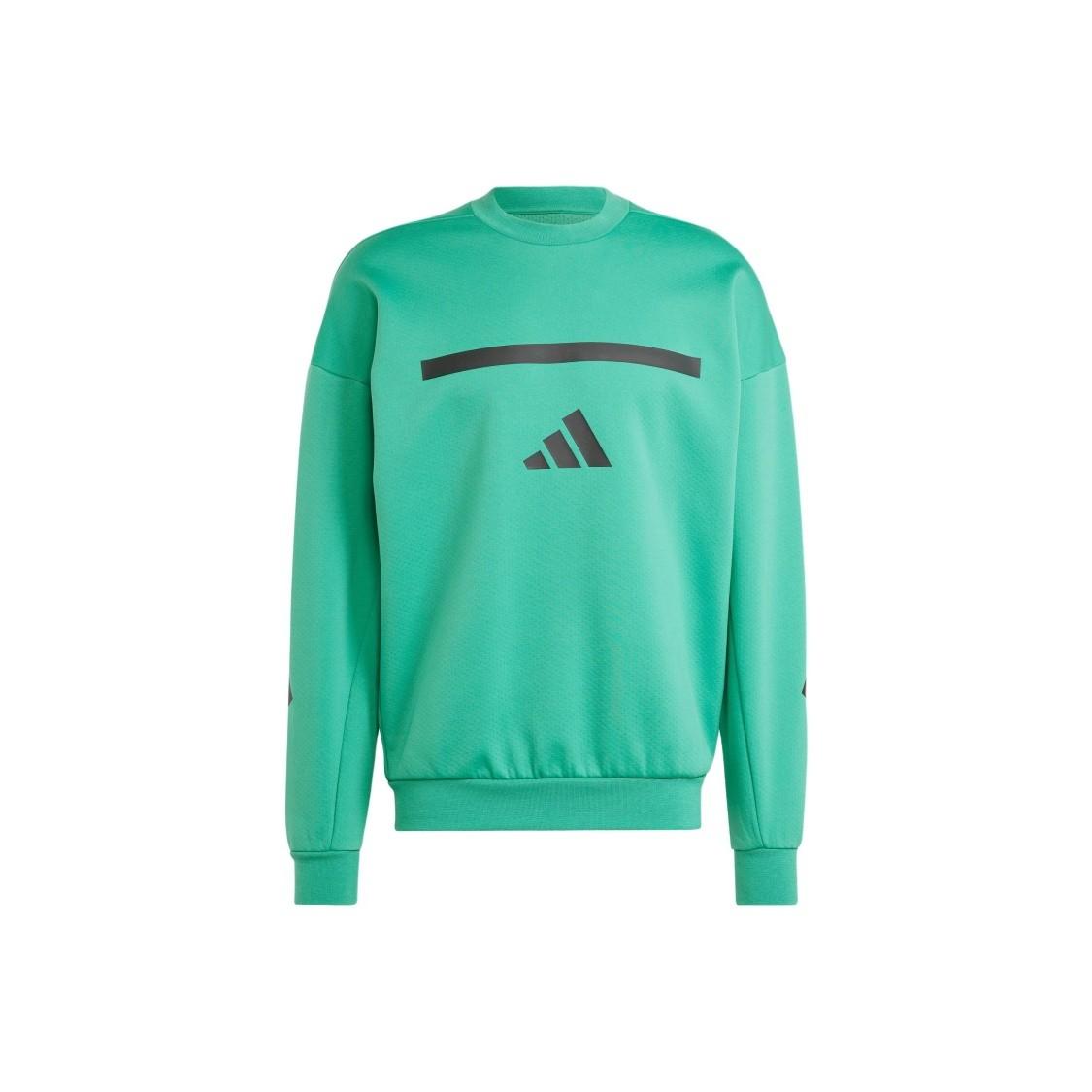 

adidas Sports Casual Crew Neck Pullover Long Sleeve Sweatshirt Men’s Lawn Green XL