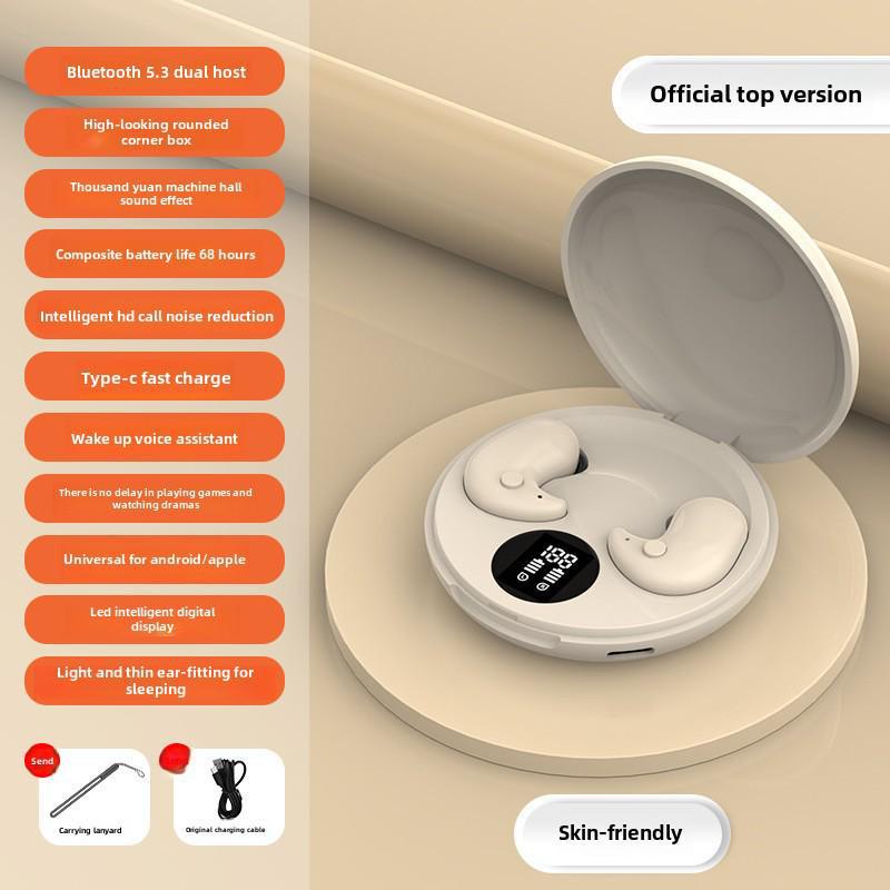 

Ультратонкие внутриканальные наушники Y29 Bluetooth 5.3: Превосходный звук, длительное время работы от аккумулятора, цифровой дисплей, универсальная подгонка для сна.