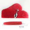 Erotic SM Props Small Metal Anal Plug Solid Colour Fox Tail Anal Plug Vestibular Development Tempering Adult Supplies