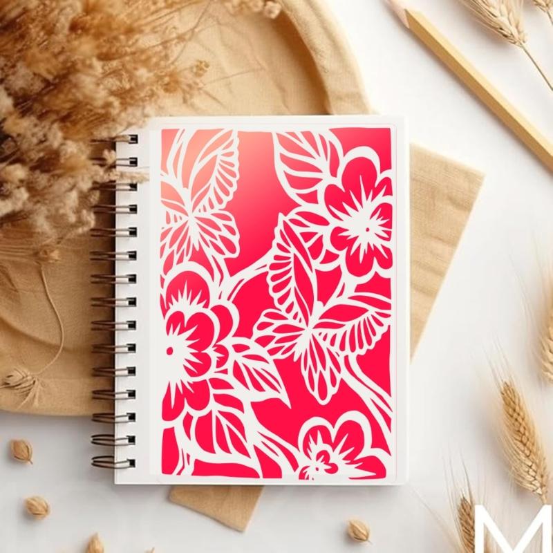 6/12Pcs Geometric Floral Templates 12x8in PET Drawing Stencils for Art Painting Card Making Kid Room Wall Decoration