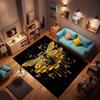 3D cartoon cute bee pattern non-slip rug, soft flannel, washable, non-slip backing, suitable for living room, bedroom, bathroom,