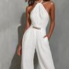 2026 Explosive Women's Woven Ribbon Comfort Casual Jumpsuit