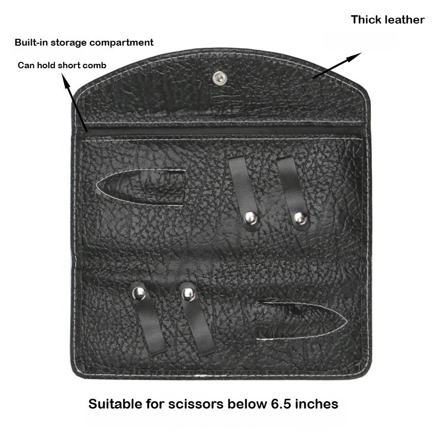 Hair Scissors Cover Case PU Leather Professional Hairdressing Shears Holder Bag Barber Salon Holster Pouch Folding Scissors Case