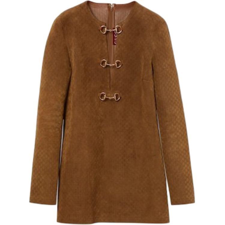 GUCCI Monogrammed Horsebit Detailed Mini Dress 817757-XNA5G-2234