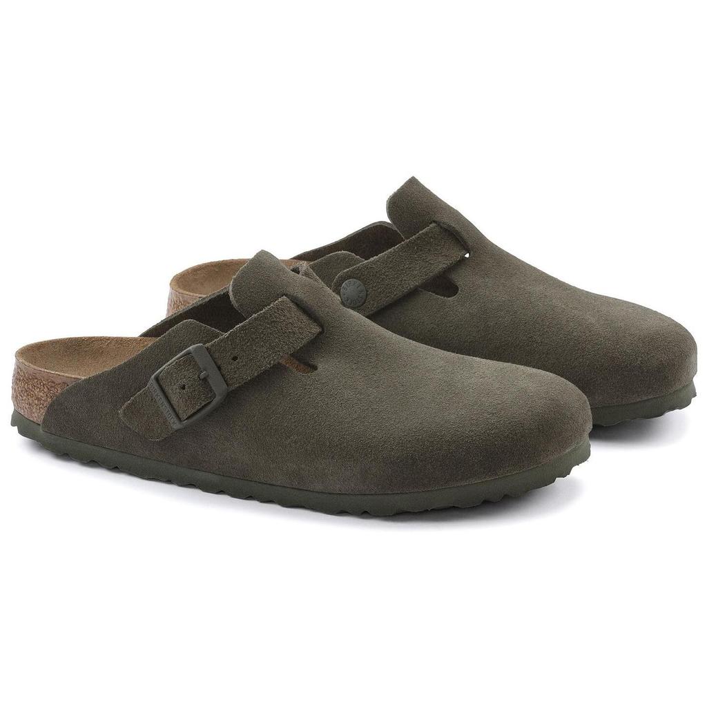 Birkenstock Boston Flat Open-Toe Fashion Sandals Unisex sandals Green 1024714