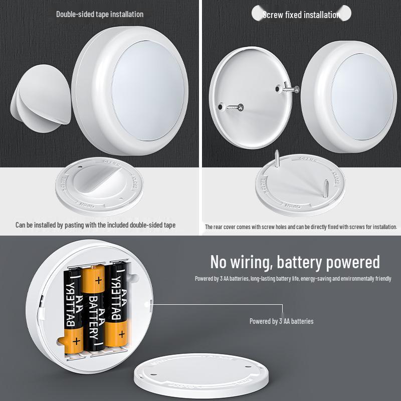13-Color Dimmable RGB Remote Control Puck Light with Tap Function for Cabinets
