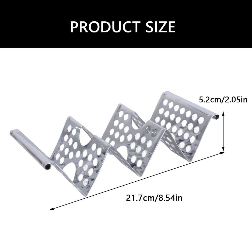 Set of 4 Stainless Steel Taco Racks Effective Taco Stands Holder for Professional Food Presentation at Home