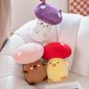 New Red Mushroom Plush Pillow Cute Agaric Plush Keychain Lovely Stuffed Mushroom Soft Toy Sofa Home Decoration