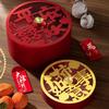 Round Spring Festival Snack Serving Tray Traditional Nut Serving Bowl Candy Storage Box Wedding