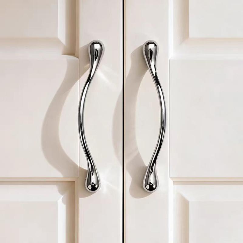Solid Retro Cabinet Handles French Style Zinc Alloy Gold Silver for Bedroom Wardrobe Drawer Kitchen Cupboard DIY Home Makeover