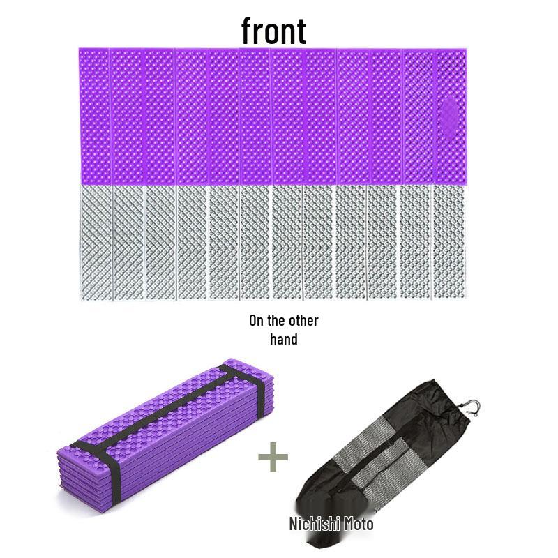 Portable Outdoor Egg Slot Folding Mat - Moisture-Proof Camping Tent Mat with Aluminum Foil