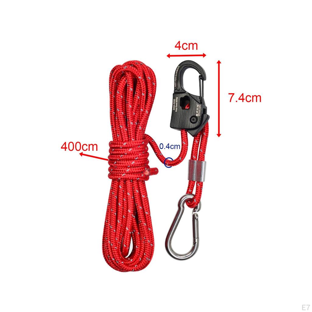 4mm Tent Guy Rope with Easy Locking System for Outdoor Adventures