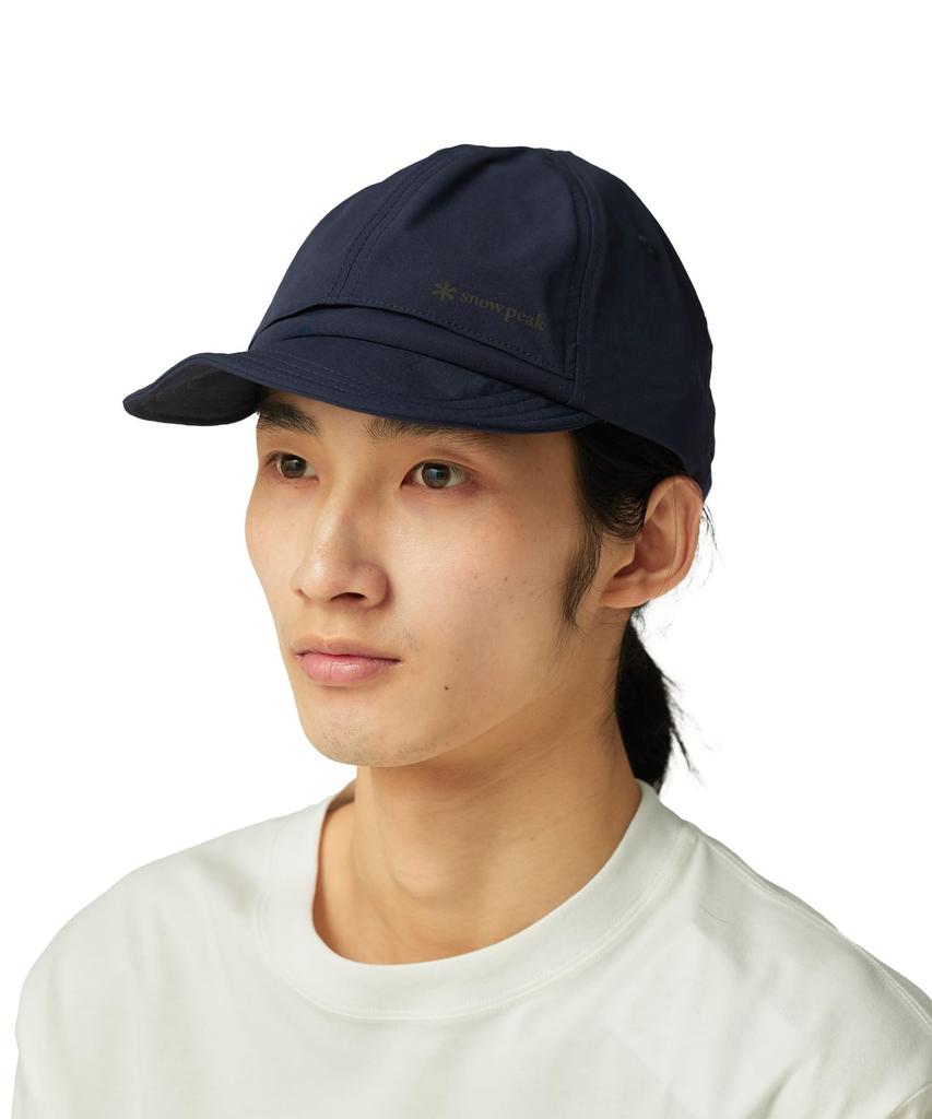 Snow Peak Stretch Cap Navy One Water-Repellent AC-25AU003, Headwear, Cap, Hat, Men's/Women's,
