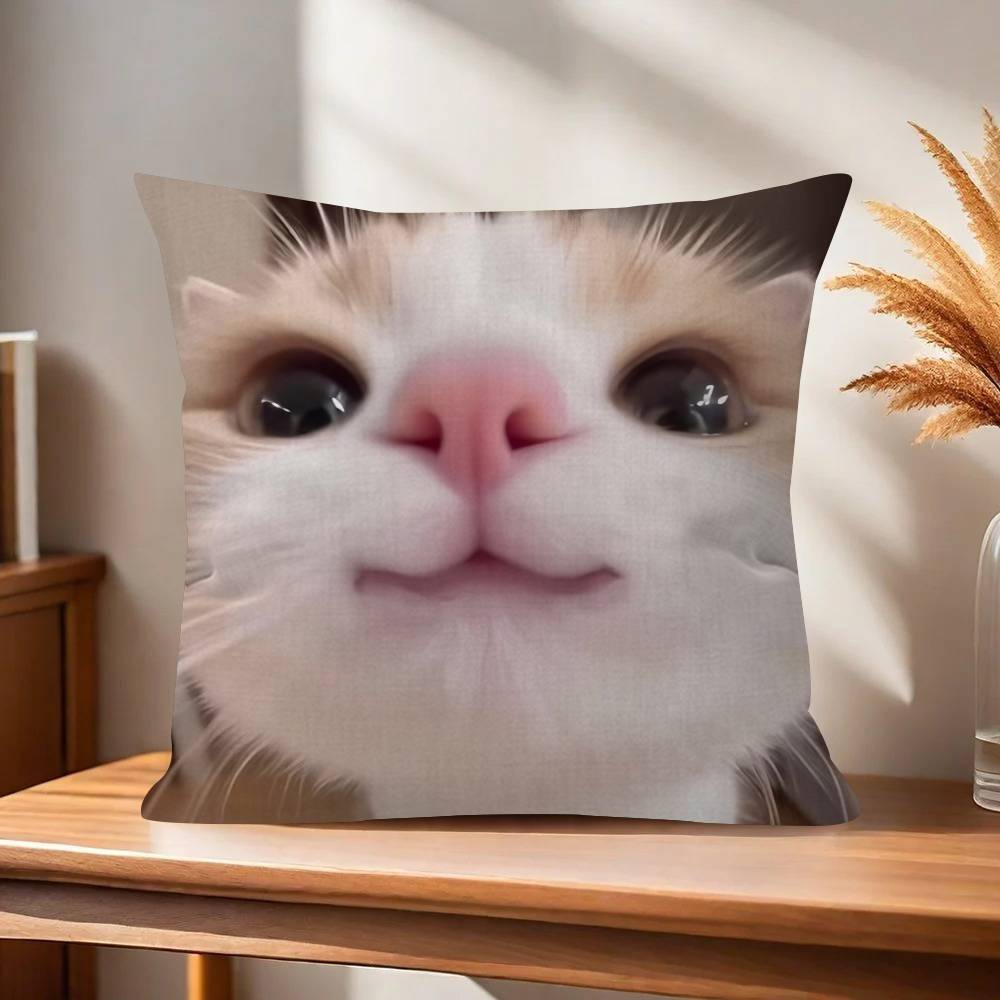 Funny Cat MMeme  cm Cushion Cover Pillow Cover Decor Pillowcase Home Pillowcase for Couch Pillow