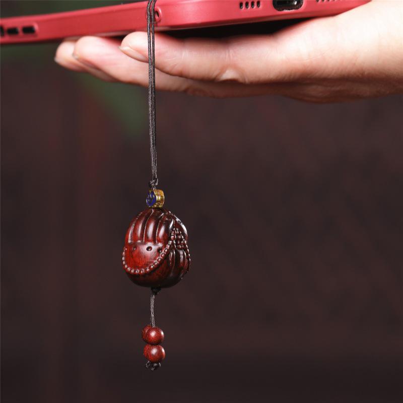 Palm Treasure Handcrafted Wooden Pendant - Mobile Phone Charm & Car Ornament