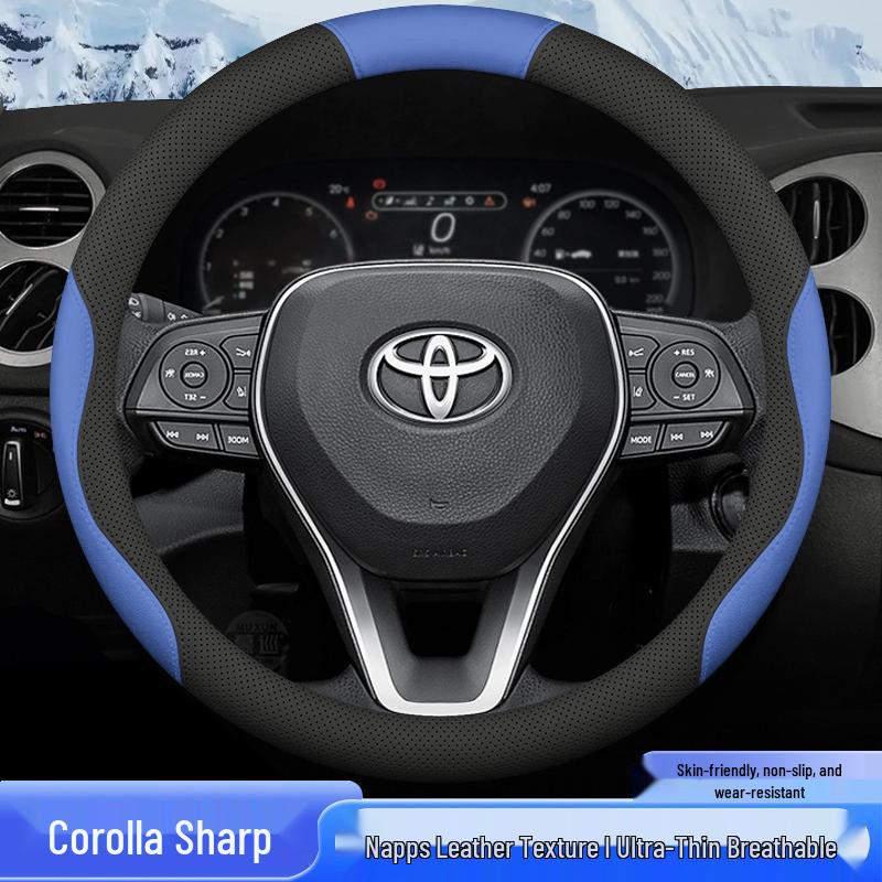 Pokrowiec na kierownicę ze skóry Nappa do 2025 Toyota Corolla Cross Pioneer Edition