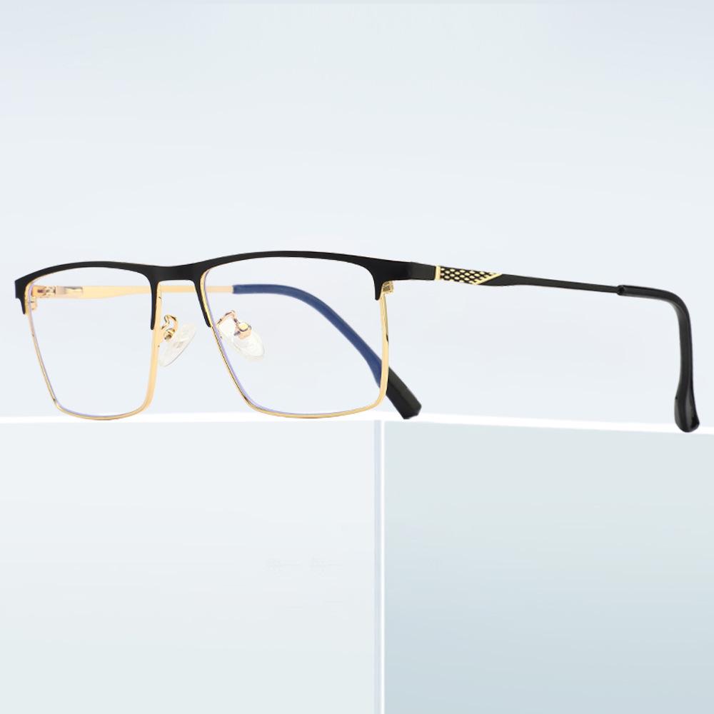 Men's Ultra-Light Blue Light Blocking Glasses with Color-Changing, Full-Frame Flat Lenses – Compatible with Migraine and Myopia Lenses.