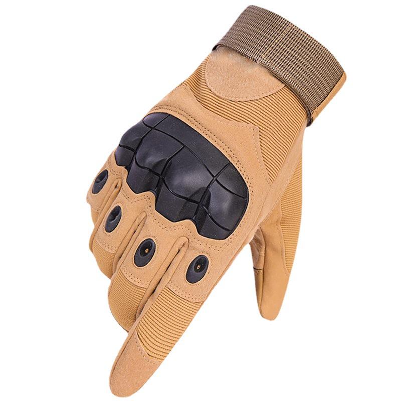 Men's Full-Finger Outdoor Tactical Gloves - Cut-Resistant, Wear-Resistant for Motorcycle Riding & Combat