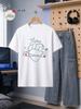 1pc Male Graphic T Shirt Outer Space Heart Galaxy Planet Print Short Sleeve Crew Neck for Teenagers[solely 1pc T-SHIRT], for Teenager