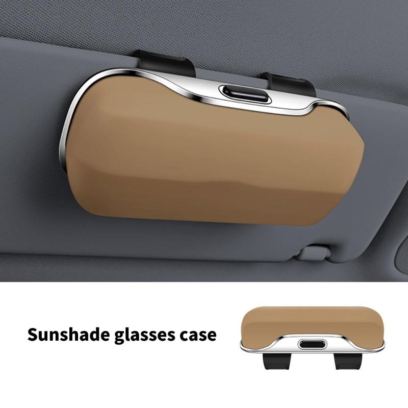 Hartschalen-Auto-Visier-Sonnenbrillenhalter Klemme am Auto-Aufbewahrungs-Organizer Universell passend ABS-Brillenetui für den täglichen Gebrauch