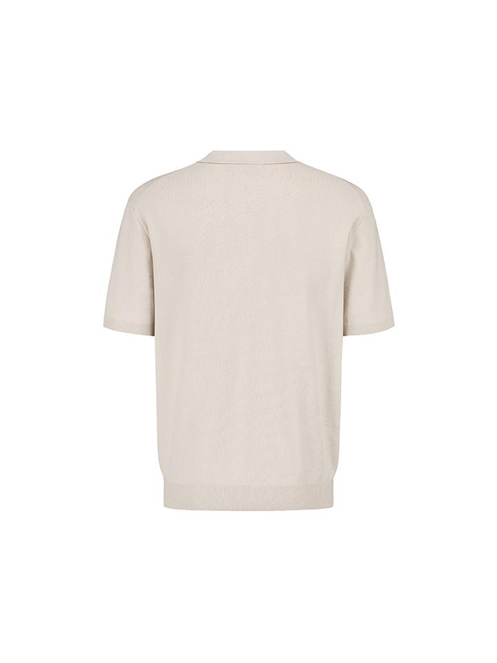 ZIOZIA Men'S) Miracle Short Sleeve Half-Zip Collared Knit_Beige