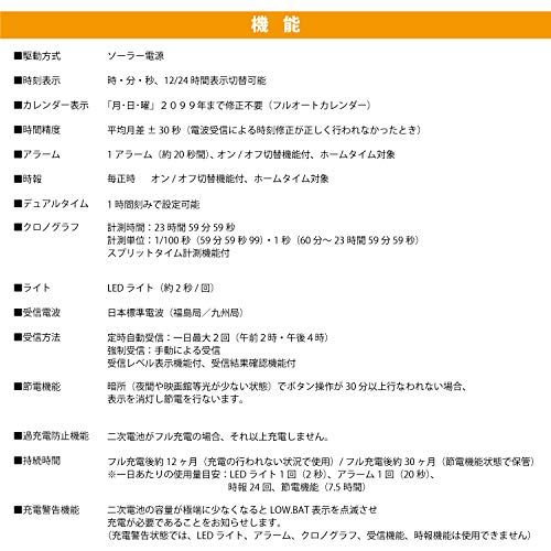 Cue & Cue SOLARMATE MHS5-300 Men's Radio-Controlled Solar Chronograph Watch, Water Resistant to 10 ATM, Black