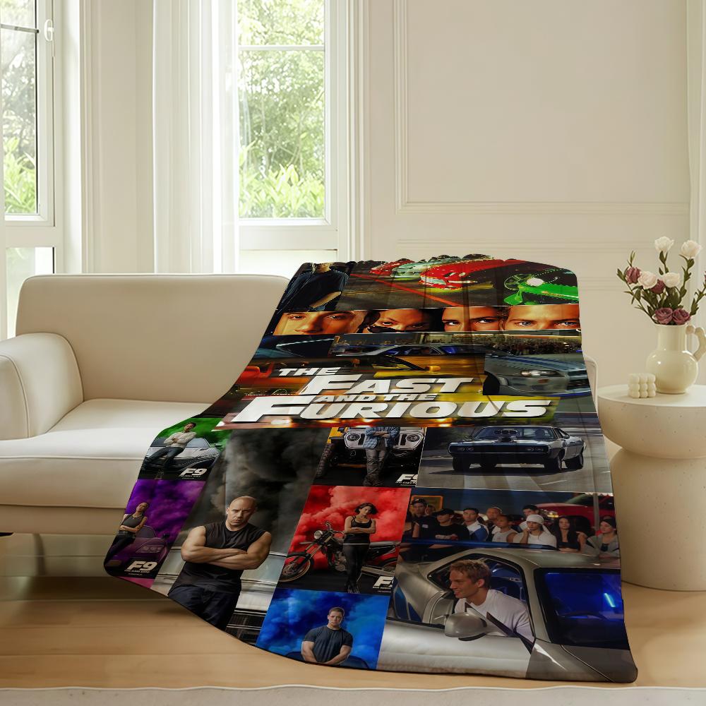 Adventure movie F-Fast F-Furious Blanket For Sofa Office Bed Plane Travel Sleep Read Relax Camping Soft And Warm