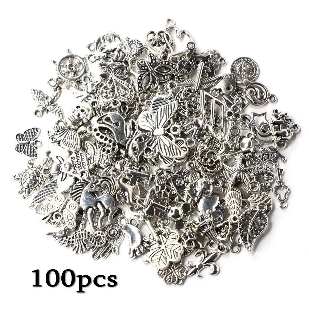 

100pcs Mixed Small Random Pendant Animals Charms Beads for Jewelry Making Bracelet DIY Earrings Necklace DIY Craft Art Charm