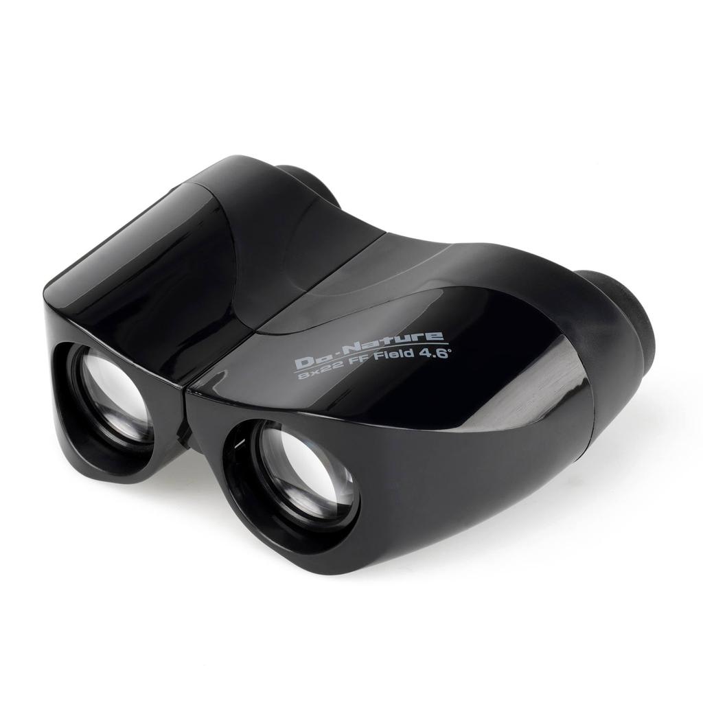 Kenko Do-Nature STV-B08FBG 8x22FF Compact Binoculars, Black, 8x Magnification, 22mm Aperture, Porro Prism, Lightweight (125g), Free Focus Model (No