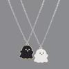 Creative Hip Hop Ghost Pendant Necklace - Black & White Christmas Edition