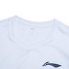 Li Ning Badminton Series Quick-Dry Cool V-Neck Short Sleeve T-Shirt Mid-Waist Straight Leg Shorts Basketball Set Unisex Sportswear White AATT021-4