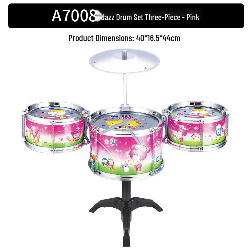 Kids' Drum Kit with Lights & Mic - Electronic Keyboard and Percussion Musical Toy