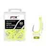 50pcs/box Anti-rust Barbed Fishing Hooks With Barb Fluorescence Hook  Sea Fishing Tackle