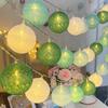 Catena di Luci a LED Palline di Cotone Thailandia - 6cm Scintillanti Decorazioni Natalizie e per la Camera da Letto