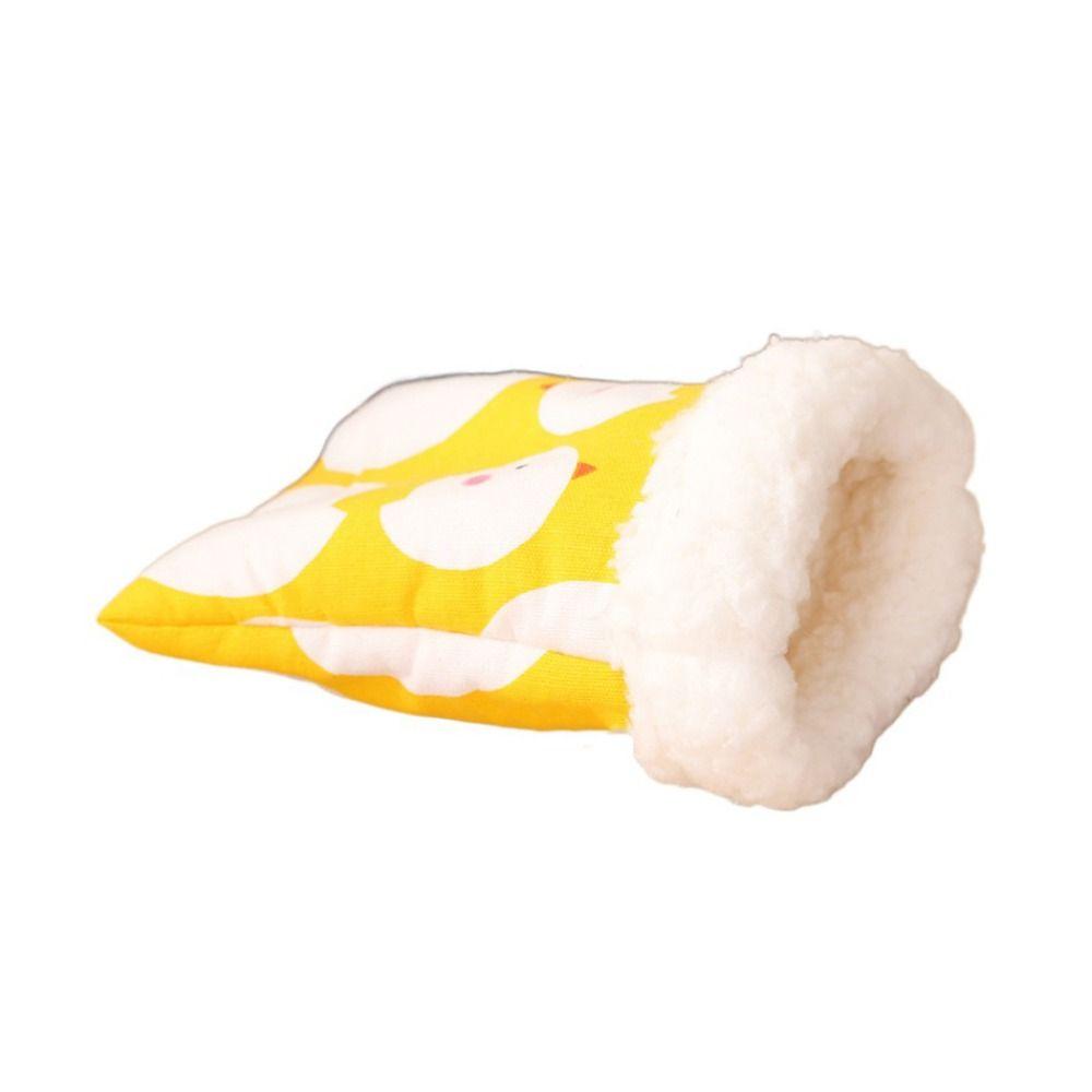 

Карманная форма, карманная сумка для переноски домашних животных, теплая кровать для хомяка с курицей и совой, в помещении S жёлтый
