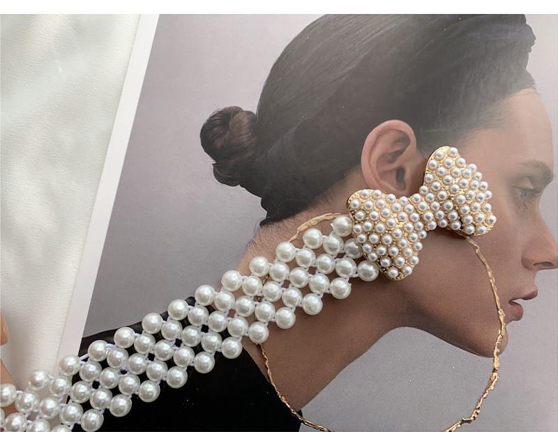 Stylish Korean Pearl Waist Chain For Women With Colorful Petals And Rhinestones