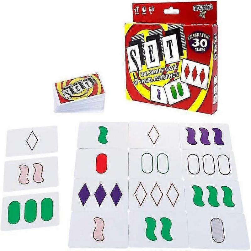 Visually Perceptive Family Card Game - Match-finding Game, Suitable for Ages 8+, 81 Cards, Including Rules